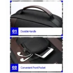 Bopai 851-008821 Outdoor Breathable Waterproof Anti-theft Large Capacity Double Shoulder Bag,with USB Charging Port, Size: 36x17x41.5cm - Image 7