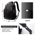Bopai 851-008821 Outdoor Breathable Waterproof Anti-theft Large Capacity Double Shoulder Bag,with USB Charging Port, Size: 36x17x41.5cm - Image 9