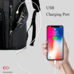 Bopai 851-014318 Fashion Outdoor Breathable Waterproof Anti-theft Three-layer Large Capacity Double Shoulder Bag,with USB Charging Port, Size: 31x17x44cm - Image 12