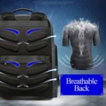 Bopai 851-014318 Fashion Outdoor Breathable Waterproof Anti-theft Three-layer Large Capacity Double Shoulder Bag,with USB Charging Port, Size: 31x17x44cm - Image 14