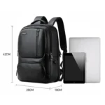 Bopai 851-023911 Top-grain Leather Business Breathable Anti-theft Man Backpack, Size: 28x18x42cm - Image 11