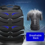 Bopai 851-024011 Top-grain Leather Business Breathable Anti-theft Man Backpack, Size: 28x18x42cm - Image 15