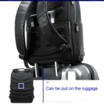 Bopai 851-024011 Top-grain Leather Business Breathable Anti-theft Man Backpack, Size: 28x18x42cm - Image 10