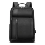 Bopai 851-036611 Large Capacity Top-grain leather Business Breathable Man Backpack, Size: 30x12x43cm - Image 2