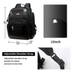 Bopai 11-85301 15.6 inch Large Capacity Multi-layer Zipper Bag Design Breathable Laptop Backpack, Size: 35 x 20 x 43cm - Image 9