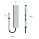 5 in 1 USB-C / Type-C to 4K HDMI + SD / TF Card Slot + USB 2.0 + USB 3.0 Multifunctional Docking Station HUB - Image 2