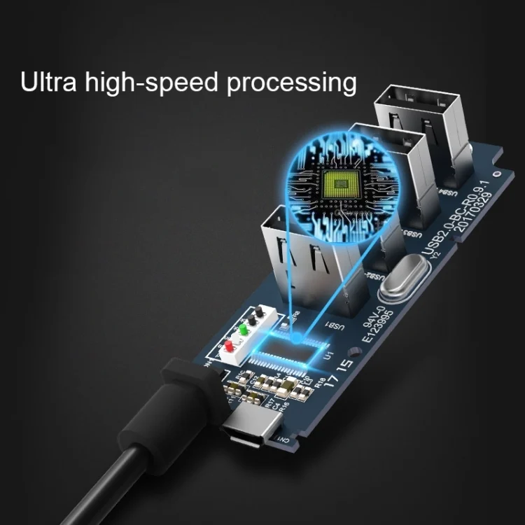 PC0008B_5.webp ORICO W5P-U3-30 4-Port USB 3.0 Desktop HUB with 30cm Micro USB Cable Power Supply - Image 6