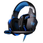 KOTION EACH G2000 Over-ear Game Gaming Headphone Headset Earphone Headband with Mic Stereo Bass LED Light for PC Gamer,Cable Length: About 2.2m(White + Red) - Image 3