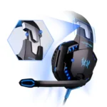 KOTION EACH G2000 Over-ear Game Gaming Headphone Headset Earphone Headband with Mic Stereo Bass LED Light for PC Gamer,Cable Length: About 2.2m(White + Red) - Image 5