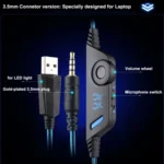 KOTION EACH G9000 3.5mm Game Gaming Headphone Headset Earphone Headband with Microphone LED Light for Laptop / Tablet / Mobile Phones,Cable Length: About 2.2m - Image 14