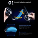 KOTION EACH G9000 3.5mm Game Gaming Headphone Headset Earphone Headband with Microphone LED Light for Laptop / Tablet / Mobile Phones,Cable Length: About 2.2m - Image 8