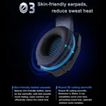 KOTION EACH G9000 3.5mm Game Gaming Headphone Headset Earphone Headband with Microphone LED Light for Laptop / Tablet / Mobile Phones,Cable Length: About 2.2m - Image 10