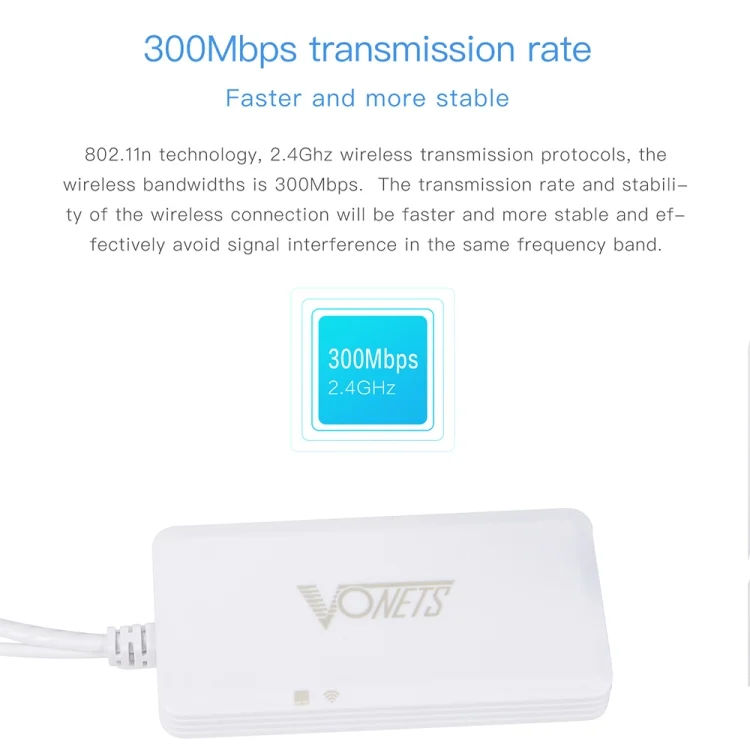 PC0132J_6.webp VONETS VAP11G-500S High Power CPE 20dbm Mini WiFi 300Mbps Bridge WiFi Repeater Signal Booster, Outdoor Wireless Point to Point, No Abstacle - Image 7