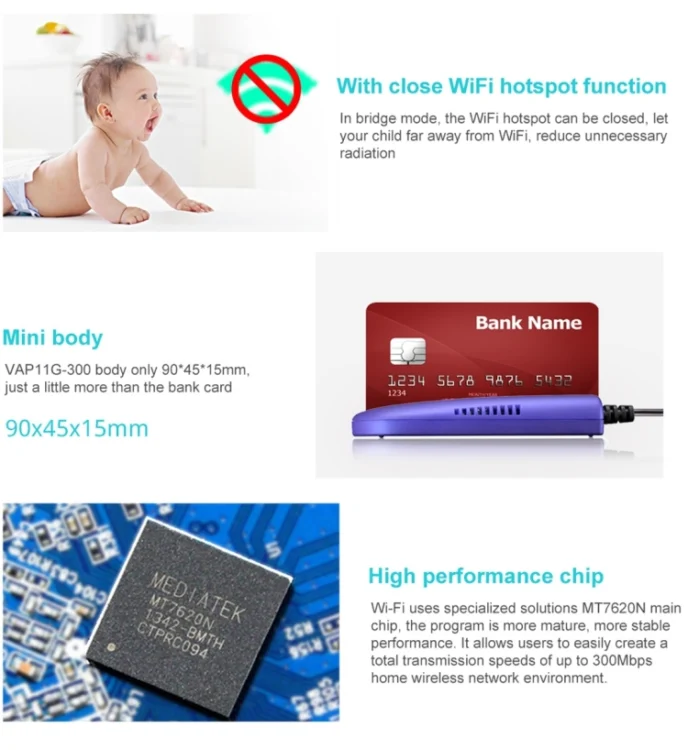 PC0134L_12.webp VONETS VAP11G-300 Mini WiFi 300Mbps Bridge WiFi Repeater, Best Partner of IP Device / IP Camera / IP Printer / XBOX / PS3 / IPTV / Skybox - Image 13