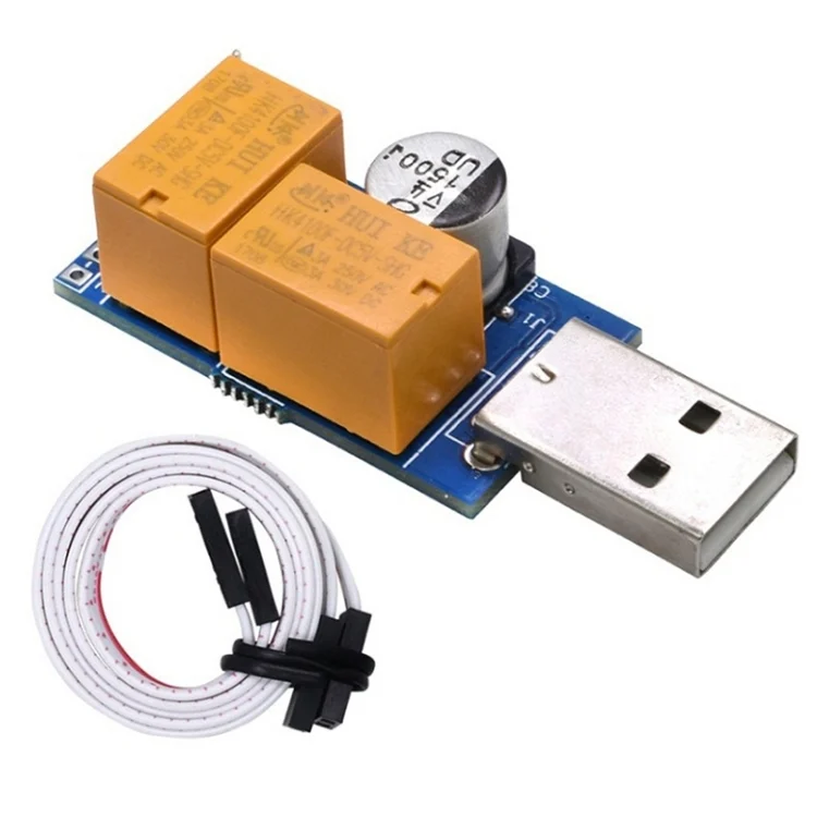PC0174.webp USB Watchdog Card Double Relay Unattended Automatic Restart Blue Screen Crash Timer Reboot for 24H Mining Server Gaming - Image 1