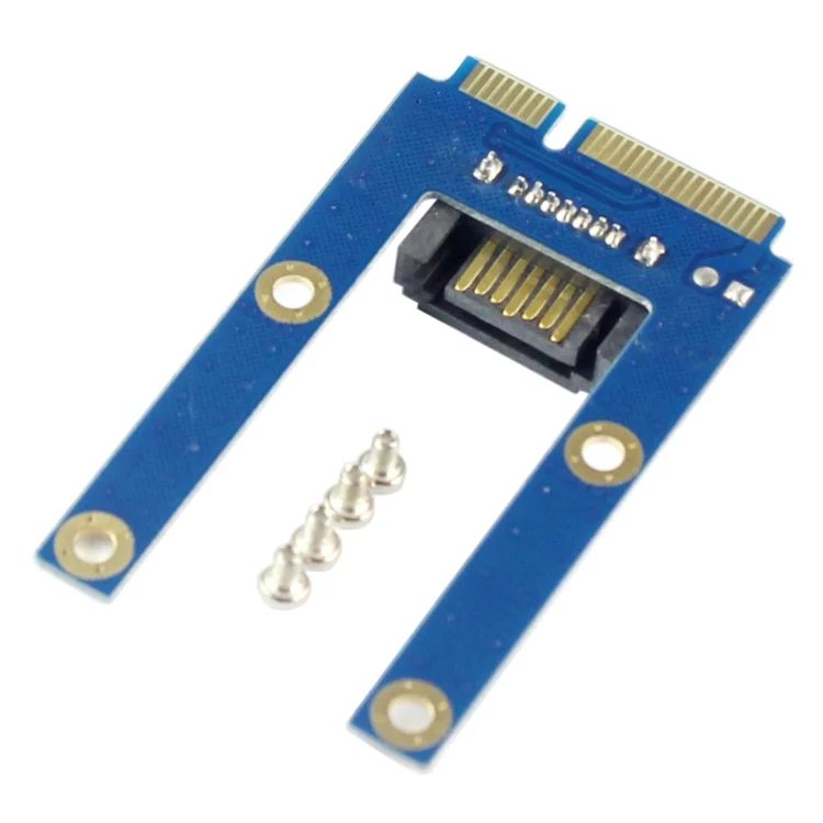 PC0181L_3.webp Mini PCI-E mSATA SSD to SATA 7 Pin MPCIe Extension Adapter Card - Image 4