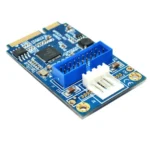 MINI PCI-E to USB 3.0 Front 19 Pin Desktop PC Expansion Card with 4 Pin Power Connection Port - Image 3