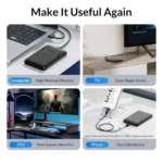 ORICO 2577U3-V1 Grid Texture Design 2.5 inch USB3.0 Micro-B Hard Drive Enclosure Box - Image 4