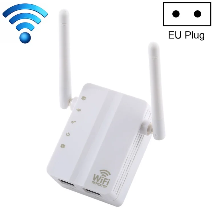 PC0327W.webp 300Mbps Wireless-N Range Extender WiFi Repeater Signal Booster Network Router with 2 External Antenna, EU Plug - Image 1