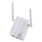 300Mbps Wireless-N Range Extender WiFi Repeater Signal Booster Network Router with 2 External Antenna, EU Plug - Image 2