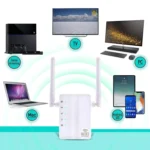 300Mbps Wireless-N Range Extender WiFi Repeater Signal Booster Network Router with 2 External Antenna, EU Plug - Image 13
