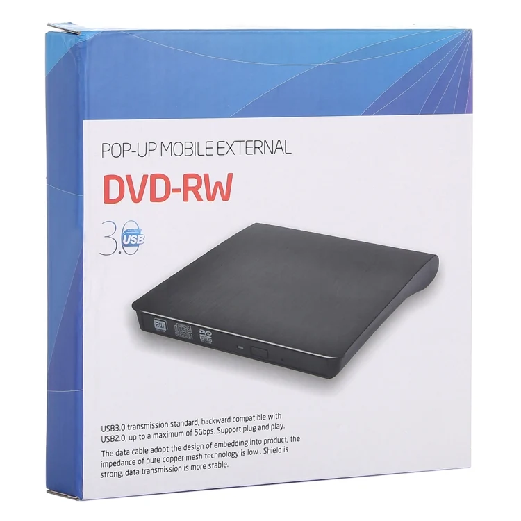 PC0336_5.webp Brushed Texture USB 3.0 POP-UP Mobile External DVD-Rw DVD / CD Rewritable Drive External ODD & HDD Device - Image 6
