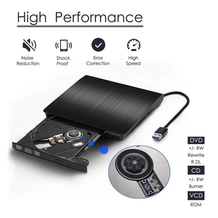 PC0336_6.webp Brushed Texture USB 3.0 POP-UP Mobile External DVD-Rw DVD / CD Rewritable Drive External ODD & HDD Device - Image 7