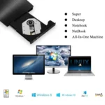 Brushed Texture USB 3.0 POP-UP Mobile External DVD-Rw DVD / CD Rewritable Drive External ODD & HDD Device - Image 9