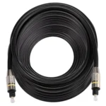 25m OD6.0mm Nickel Plated Metal Head Toslink Male to Male Digital Optical Audio Cable - Image 3