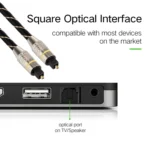 1m OD6.0mm Gold Plated Metal Head Woven Net Line Toslink Male to Male Digital Optical Audio Cable - Image 4