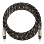 3m OD6.0mm Gold Plated Metal Head Woven Net Line Toslink Male to Male Digital Optical Audio Cable - Image 3