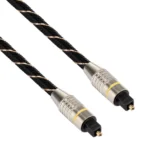 10m OD6.0mm Gold Plated Metal Head Woven Net Line Toslink Male to Male Digital Optical Audio Cable - Image 2