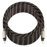 10m OD6.0mm Gold Plated Metal Head Woven Net Line Toslink Male to Male Digital Optical Audio Cable - Image 3
