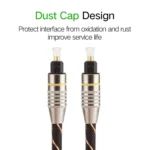 10m OD6.0mm Gold Plated Metal Head Woven Net Line Toslink Male to Male Digital Optical Audio Cable - Image 5