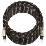 15m OD6.0mm Gold Plated Metal Head Woven Net Line Toslink Male to Male Digital Optical Audio Cable - Image 3