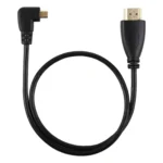 50cm 4K HDMI Male to Micro HDMI Right Angled Male Gold-plated Connector Adapter Cable - Image 3