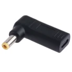 USB-C / Type-C Female to 5.5 x 2.5mm Male Plug Elbow Adapter Connector - Image 2