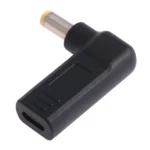USB-C / Type-C Female to 5.5 x 2.5mm Male Plug Elbow Adapter Connector - Image 3