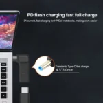 USB-C / Type-C Female to 4.5 x 3.0mm Male Plug Elbow Adapter Connector - Image 3