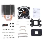 6 Copper Tubes CPU Heatsink Hydraulic Bearing Cooling Fan Silent Fan with RGB Colorful Lights 4 Pin for Intel: LGA775 1150 1151 1155 1156 1366 2011 (AMD: FM1 FM2 AM2 AM3+ AM4) - Image 8
