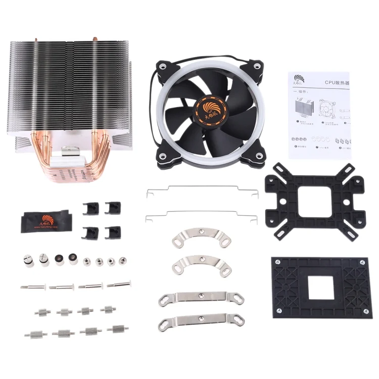 PC0434_7.webp 6 Copper Tubes CPU Heatsink Hydraulic Bearing Cooling Fan Silent Fan with RGB Colorful Lights 4 Pin for Intel: LGA775 1150 1151 1155 1156 1366 2011 (AMD: FM1 FM2 AM2 AM3+ AM4) - Image 8
