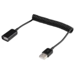 1m USB-A Male to USB-A Female Spring Coiled Cable - Image 2