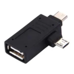 USB-C / Type-C Male + Micro USB Male to USB 2.0 Female Adapter - Image 2