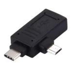 USB-C / Type-C Male + Micro USB Male to USB 2.0 Female Adapter - Image 3