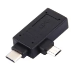 USB-C / Type-C Male + Micro USB Male to USB 3.0 Female Adapter - Image 3