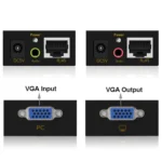 VGA & Audio Extender 1920x1440 HD 100m Cat5e / 6-568B Network Cable Sender Receiver Adapter - Image 4