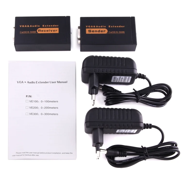 PC0583_B4.webp VGA & Audio Extender 1920x1440 HD 100m Cat5e / 6-568B Network Cable Sender Receiver Adapter - Image 5