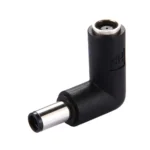 DC 7406 Male  to DC 7406 Female Connector Power Adapter for HP Laptop Notebook, 90 Degree Right Angle Elbow - Image 2