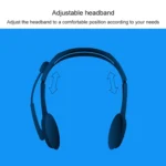 Logitech H110 Dual 3.5mm Audio Plugs Stereo Headset - Image 7