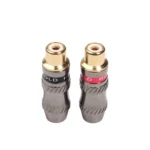 REXLIS TR026-1 2 PCS RCA Female Plug Audio Jack Gold Plated Adapter for DIY Audio Cable & Video cable - Image 2